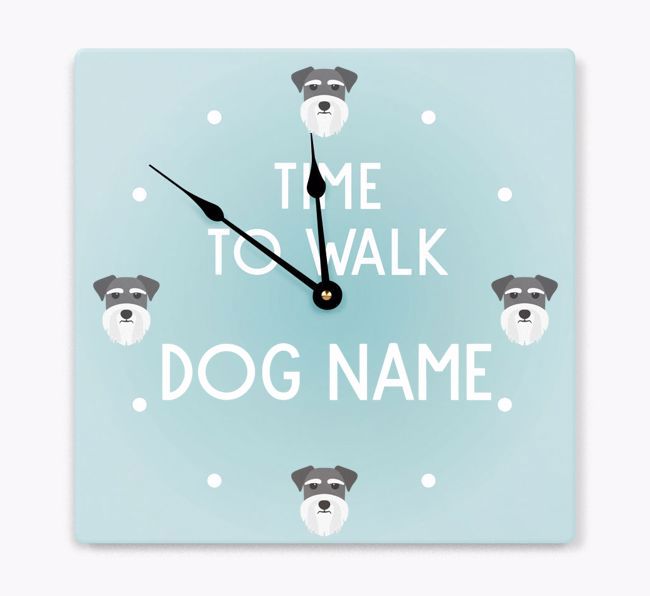 Time To Walk...: Personalised {breedFullName} Wall Clock